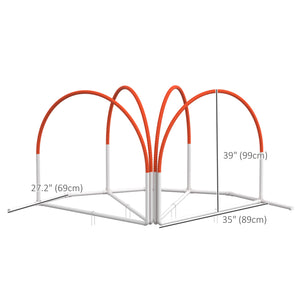 Obstacle course with carrying bag, orange