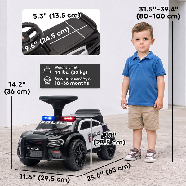 Police car ride-on with music, 18 to 36 months