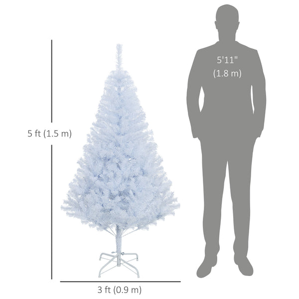 5ft White Artificial Christmas Tree with 536 Branches