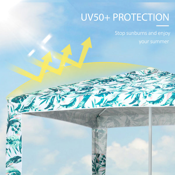 6.5-foot beach umbrella, green 