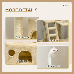 172cm Multi-Level Cat Tree, Beige