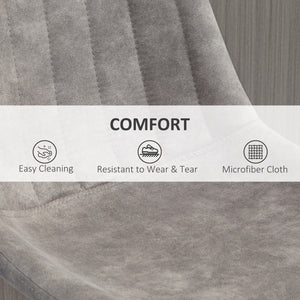 Set of 2 adjustable leather bar stools with backrest and footrest, grey