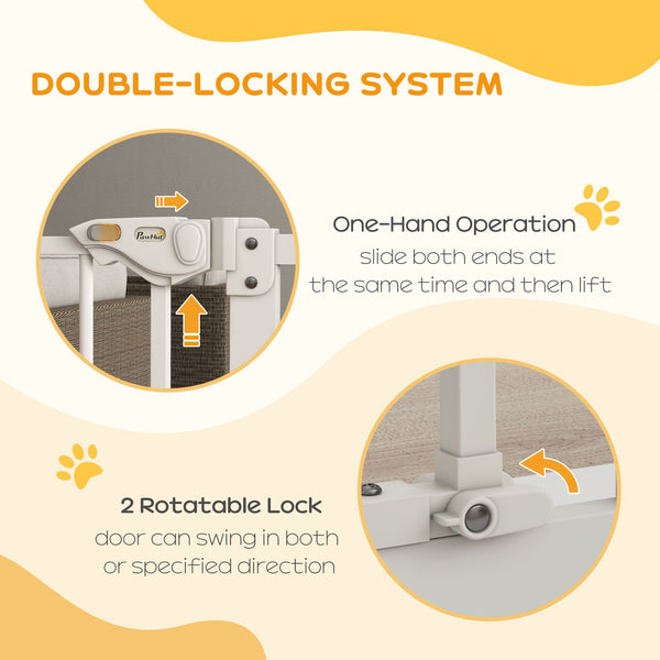 Pressure-fit safety gate, white