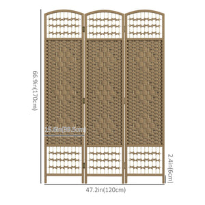 3-Panel Folding Screen, Natural Color