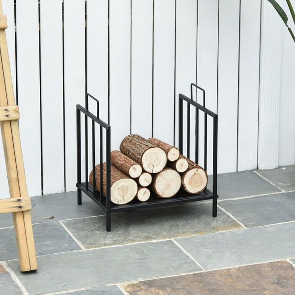 44.5cm Heavy Duty Metal Log Rack with Side Handles