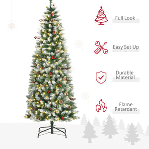 6ft Frosted Pencil Christmas Tree