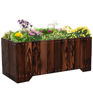 Raised planter for outdoor plants
