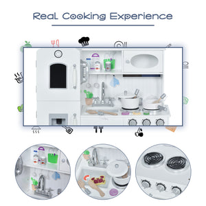 Large children's kitchen set with telephone and water dispenser