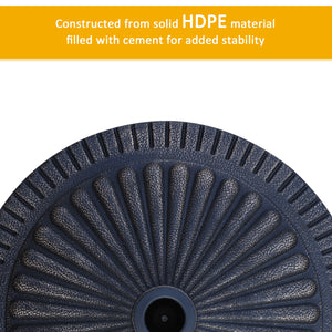 Decorative resin round parasol stand, 14 kg, bronze, 48 cm