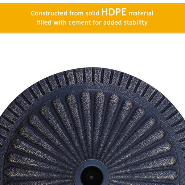 Decorative resin round parasol stand, 14 kg, bronze, 48 cm