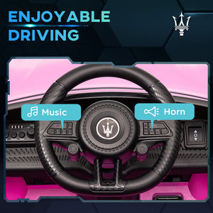 Maserati Gran Turismo 12V Licensed with Remote Control, Pink
