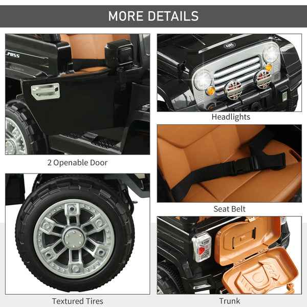 Jeep Power Wheels 12V with Remote Control, Black