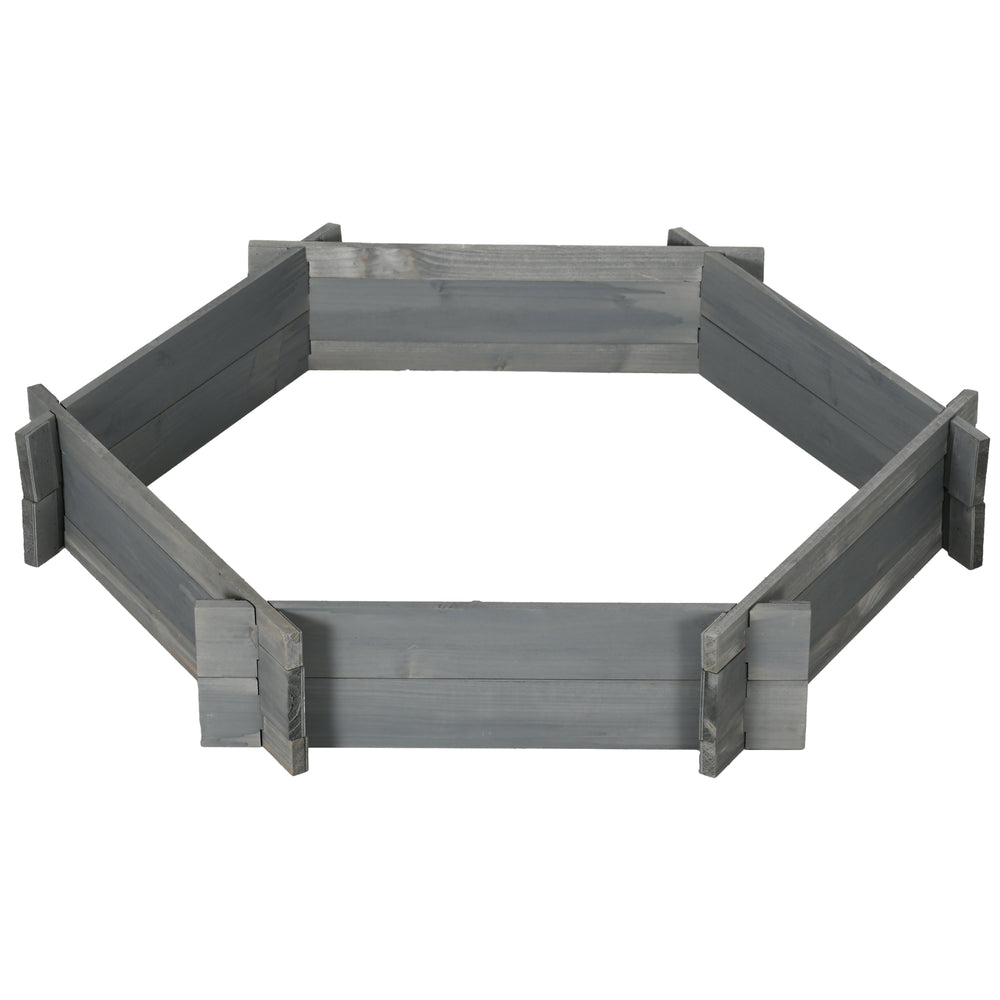 Hexagonal planter without screws, grey