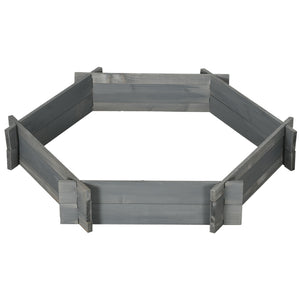 Hexagonal planter without screws, grey