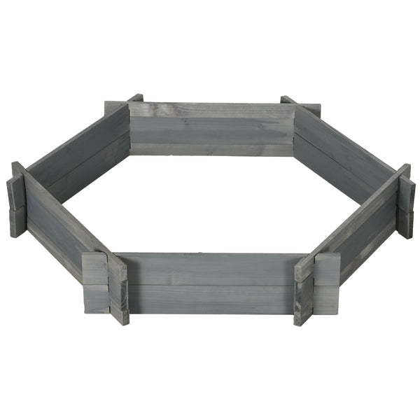 Hexagonal planter without screws, grey