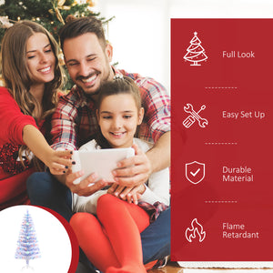 5ft White Pre-Lit LED Fiber Optic Artificial Christmas Tree