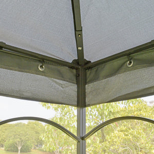 10 x 10 steel gazebo with removable mesh curtains, grey