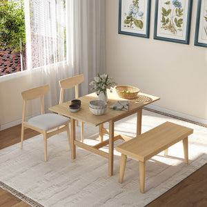 Country-style drop-leaf kitchen table for small spaces