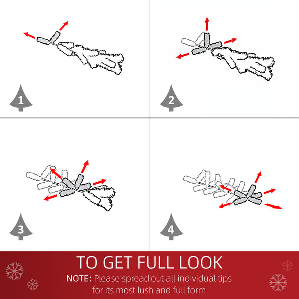 5ft White Artificial Christmas Tree with Decorations