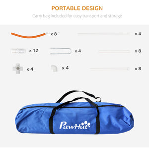 Obstacle course with carrying bag, orange