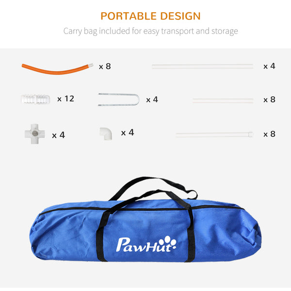 Obstacle course with carrying bag, orange