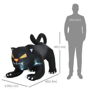 1.2m tall air-blown Halloween inflatable black cat