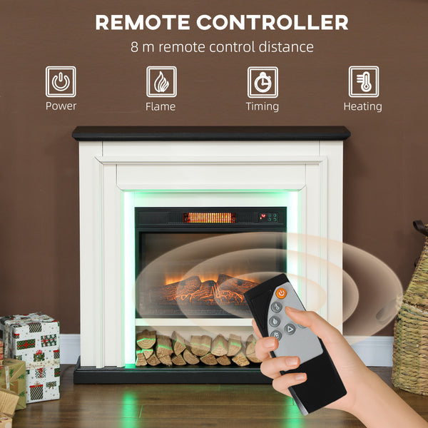 41 inch Electric Fireplace with Mantel, 1400W with 3D Flame Effect