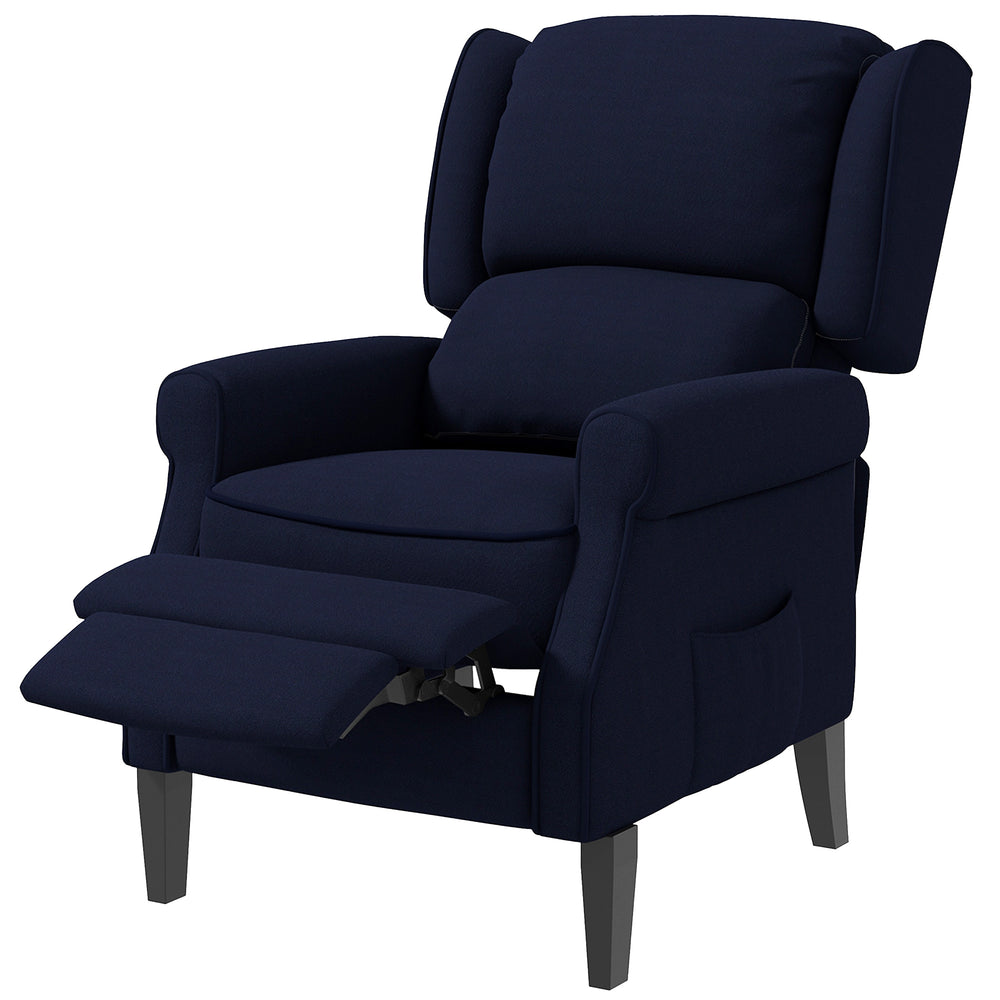 Blue Reclining Massage Chair with Lift Back