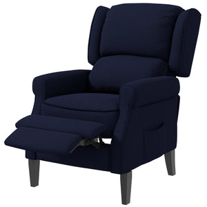 Blue Reclining Massage Chair with Lift Back
