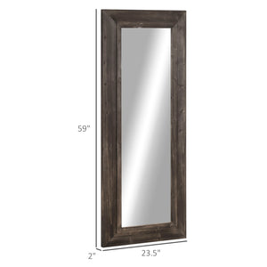Farmhouse style full length mirror, dark brown