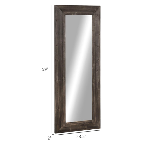 Farmhouse style full length mirror, dark brown