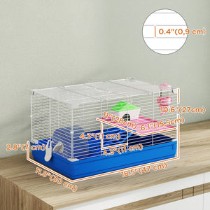 2-level blue cage for small hamsters and gerbils