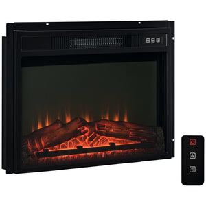 23-inch 1400W Built-in Electric Fireplace, Black