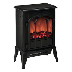 Black electric stove with adjustable brightness 750/1500 W