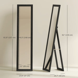 Full-length mirror 38 x 157 cm, black