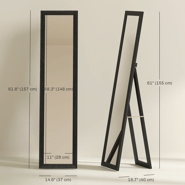Full-length mirror 38 x 157 cm, black