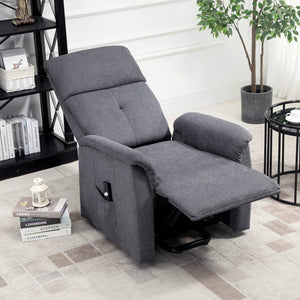 Electric Recliner Lift Chair with Remote Control and Side Pocket, Grey