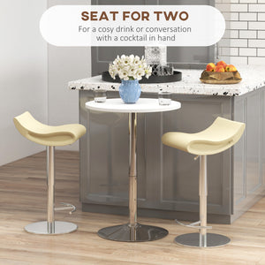 High bar table with swivel top, white