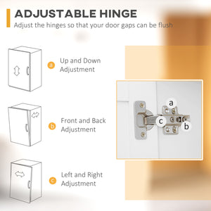 71" Sideboard with Adjustable Shelves, Gloss White