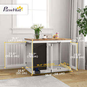 39" hutch with blackboard, three doors, white