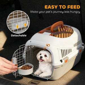Hard-sided pet carrier for small animals, 19 in.