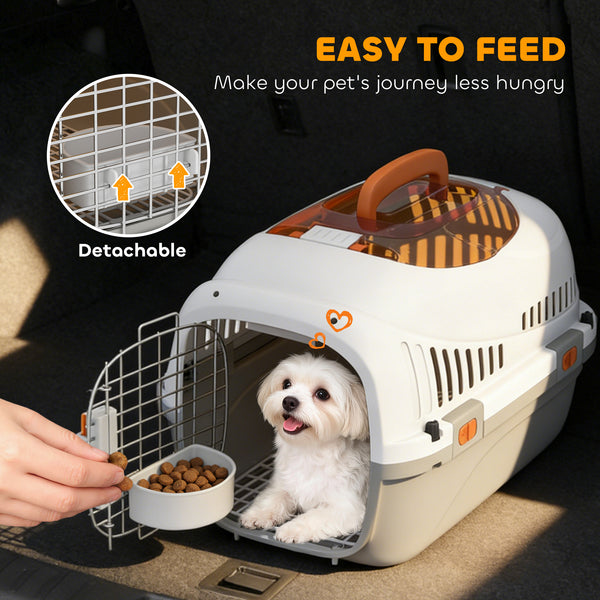 Hard-sided pet carrier for small animals, 19 in.