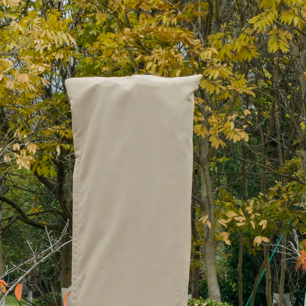 Parasol cover with zipper, beige