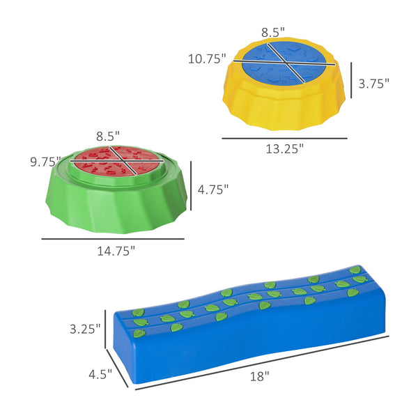8-Piece Balance Beam for Kids with Non-Slip Surface and Bottom