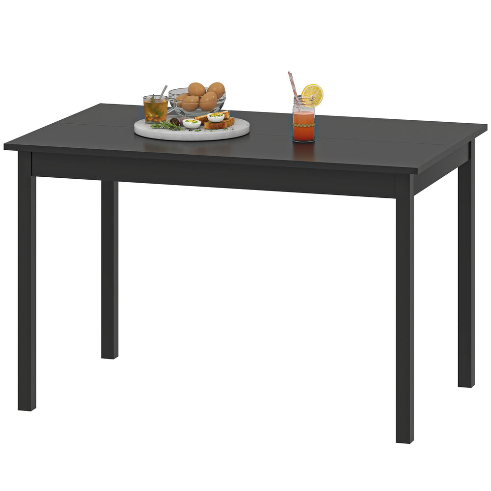 Country-style dining table, pine frame, black