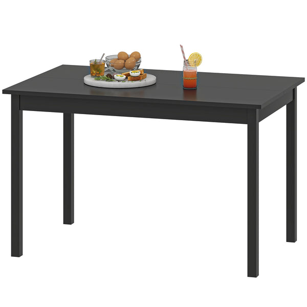 Country-style dining table, pine frame, black