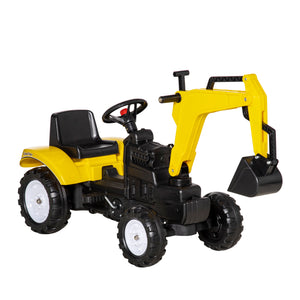 Children's pedal tractor, yellow