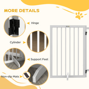Freestanding pet gate, white