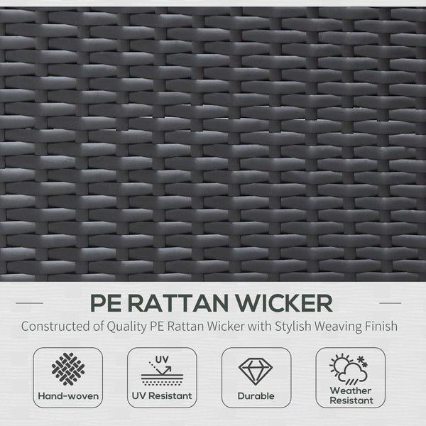 7-piece rattan patio furniture set, modular furniture, navy blue