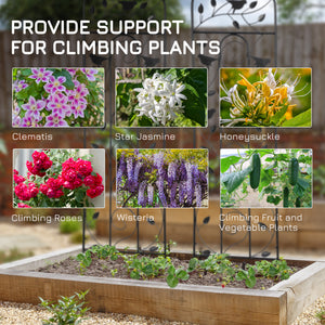 Set of 2 garden trellises for climbing plants
